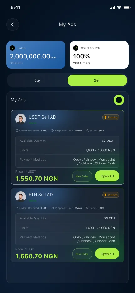 RhinoxPay — My Ads