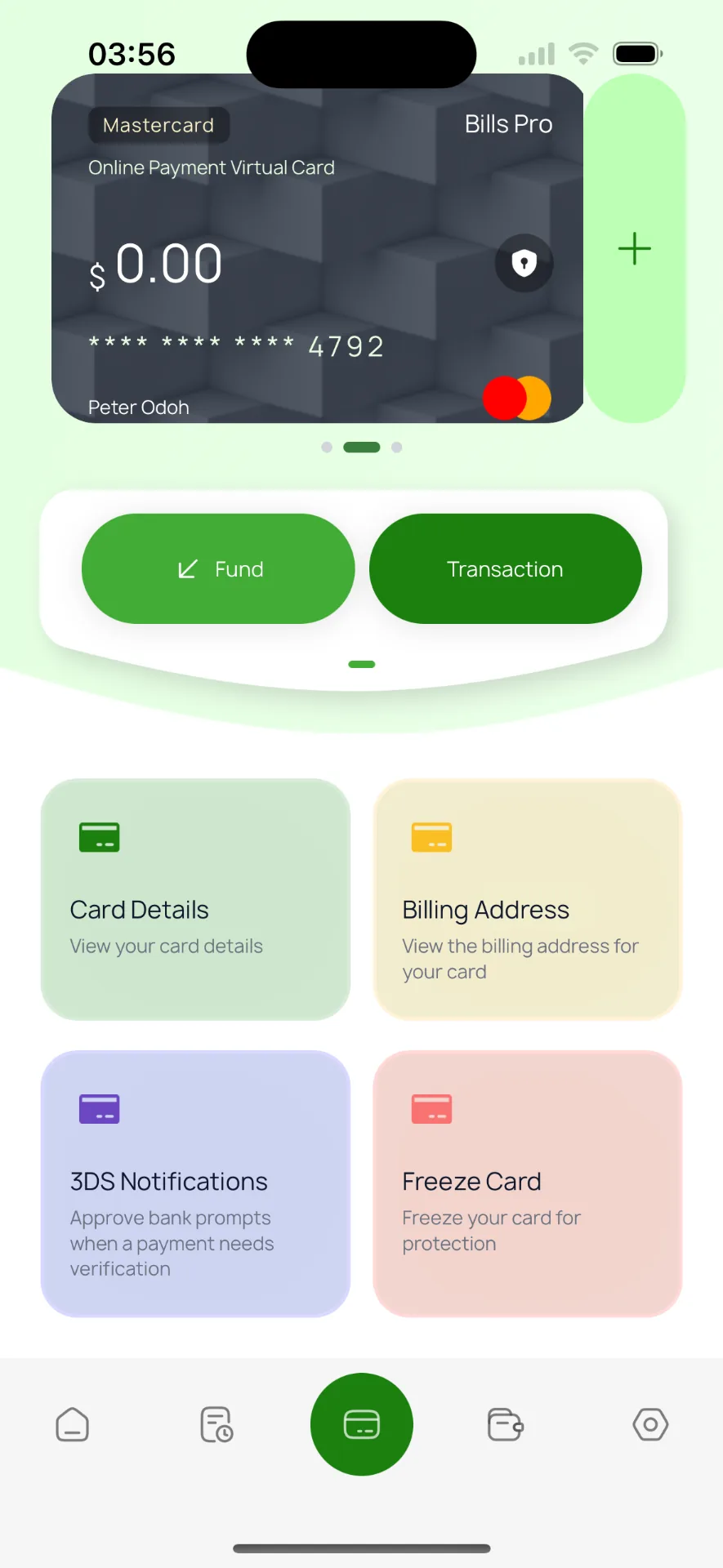 BillsPro (UK) — Virtual Cards