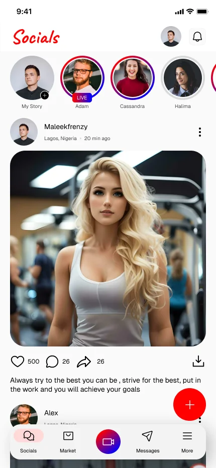GymPaddy — Socials Feed
