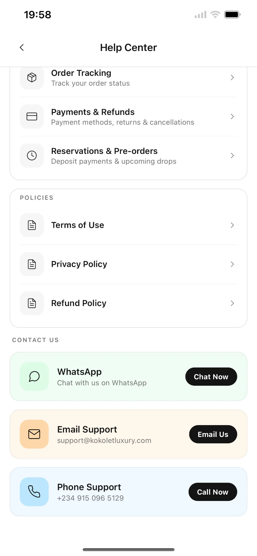 Kokolet Luxury (Lagos) — Help Center