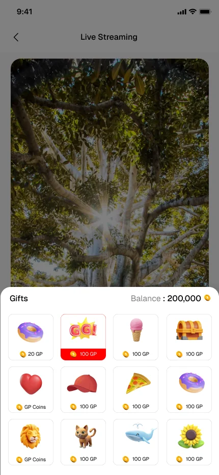 GymPaddy — Live Streaming + Gifts