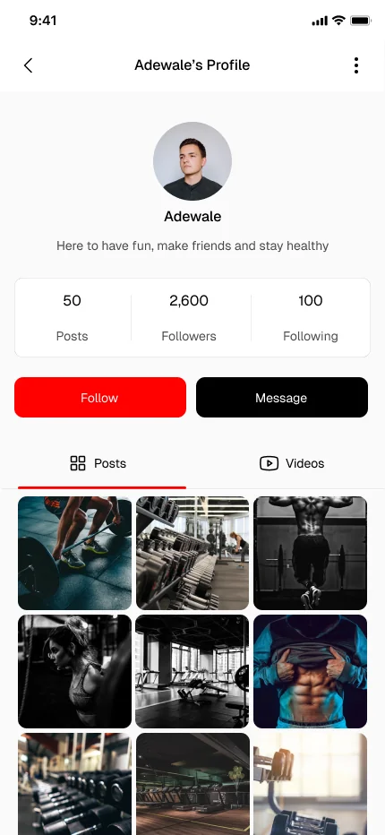 GymPaddy — Profile
