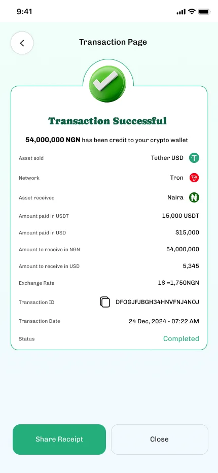 Earlybaze Technologies (Lagos) — Sell to Naira